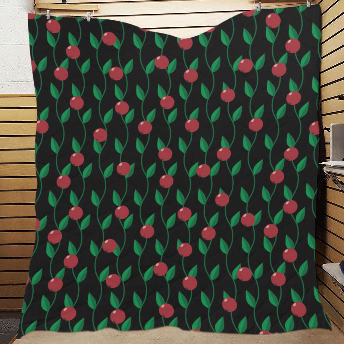 Cranberry Pattern Print Design CB01 Premium Quilt