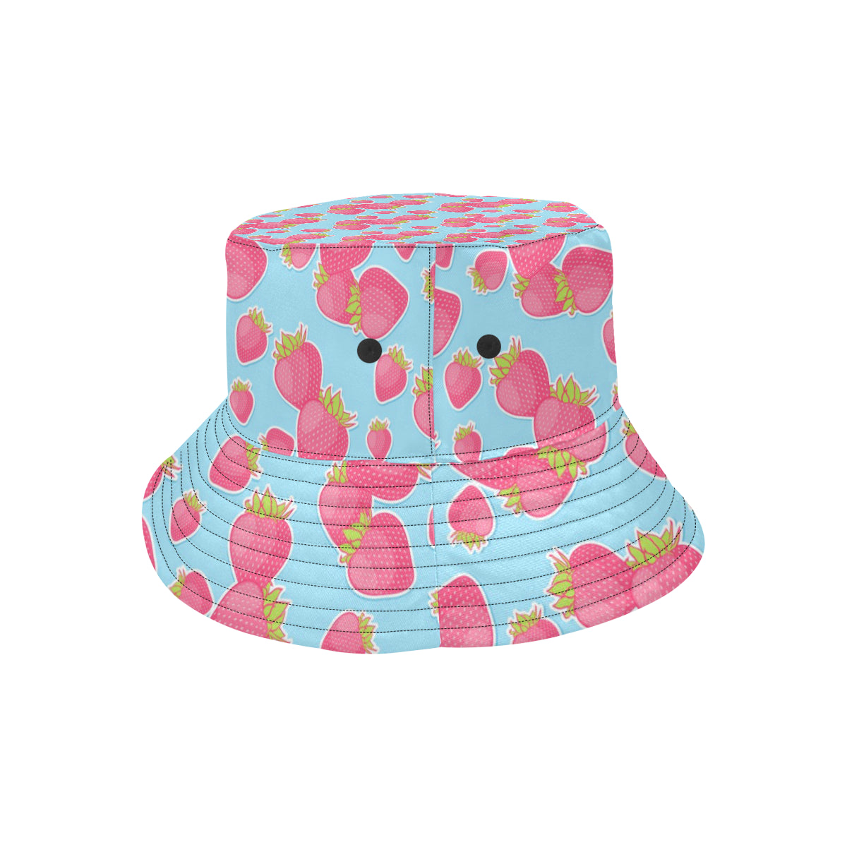 Strawberry Pattern Print Design SB04 Unisex Bucket Hat