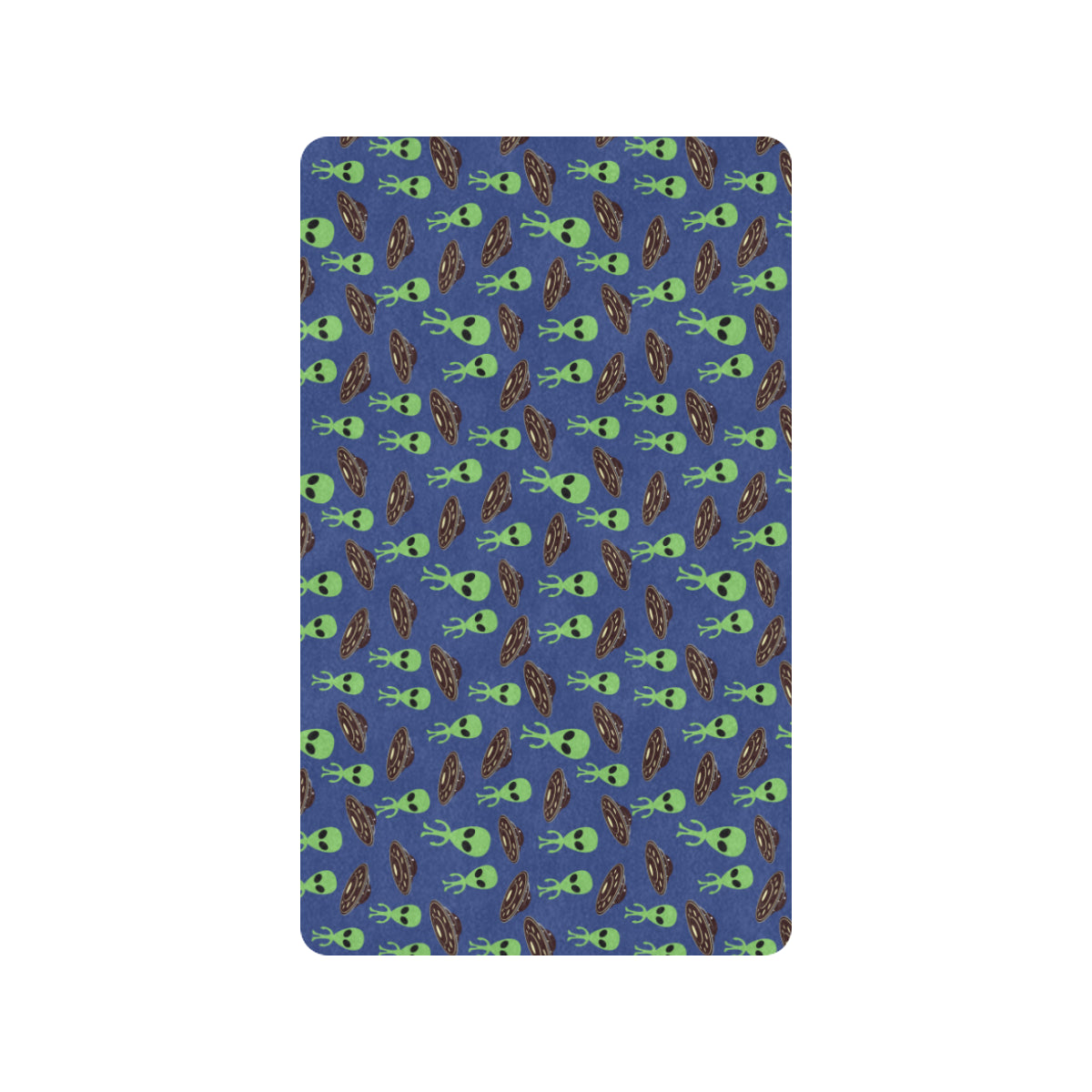 Alien Green UFO Pattern Rubber Doormat