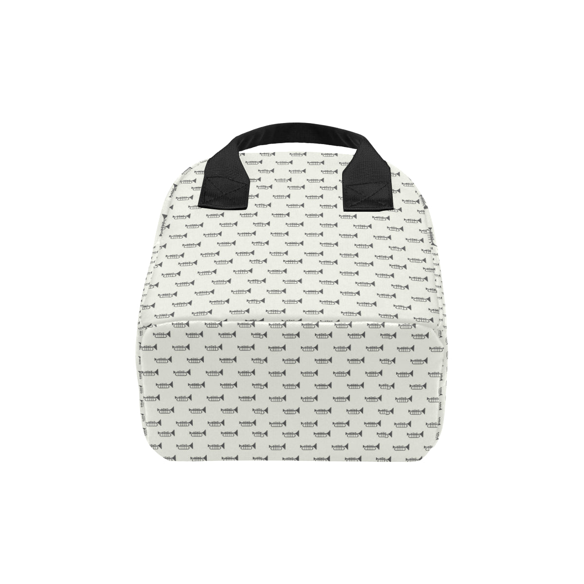 Trumpet Pattern Themed Print Insulated Lunch Bag