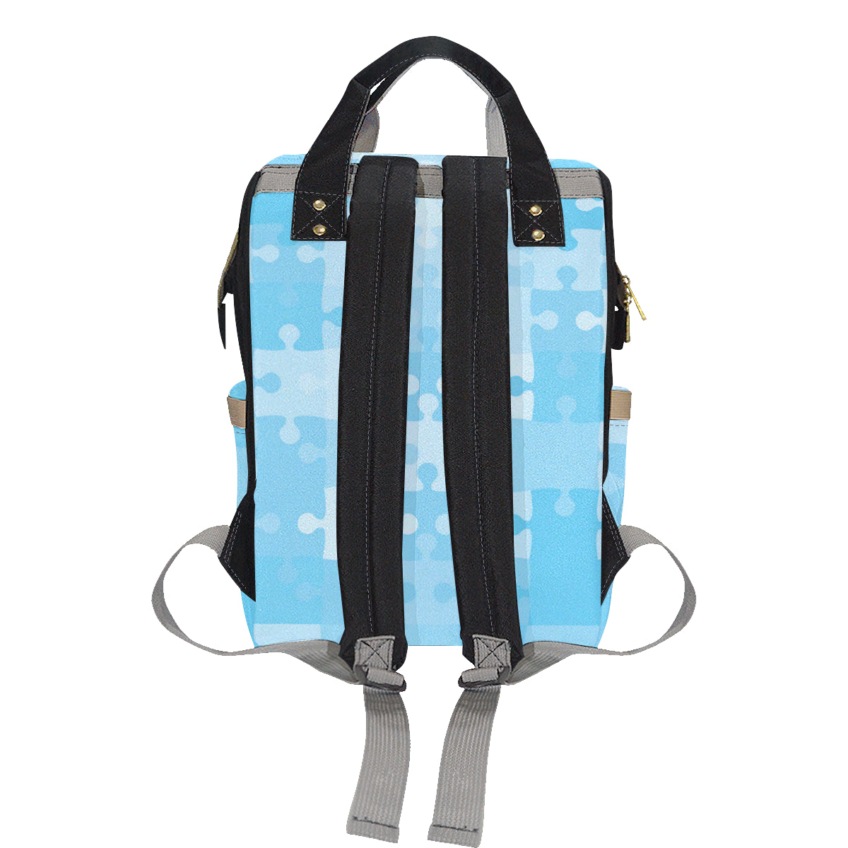 Puzzle Blue Pattern Print Design A04 Diaper Bag Backpack