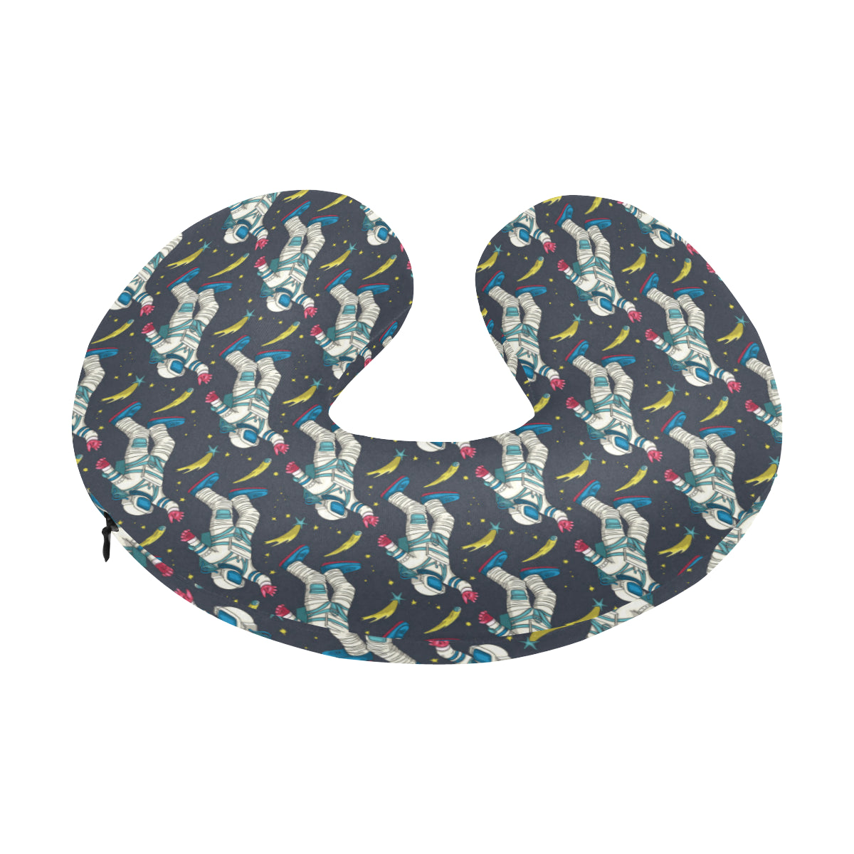 Astronaut Pattern Print Design 04 U-Shaped Travel Neck Pillow