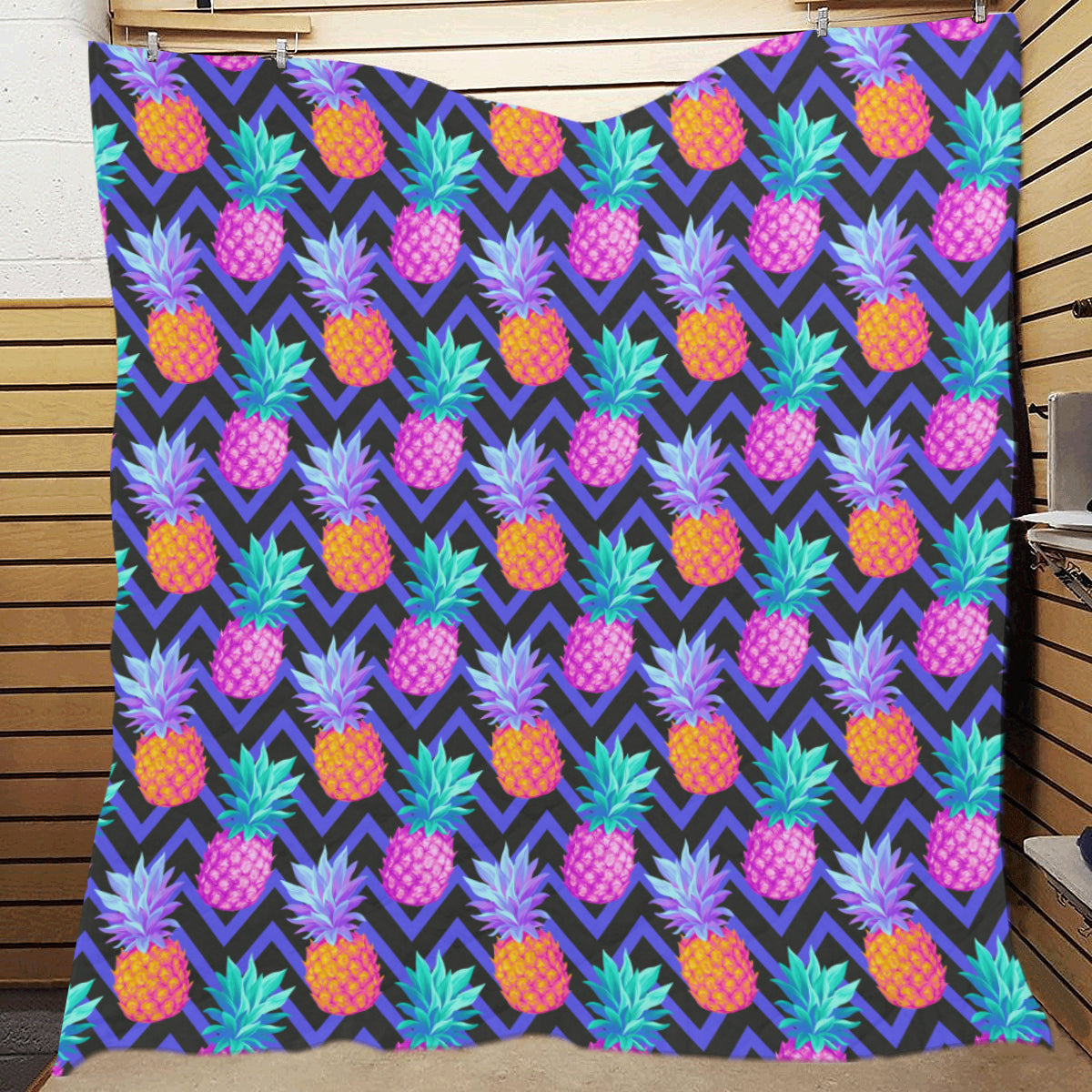 Pineapple Color Art Pattern Premium Quilt