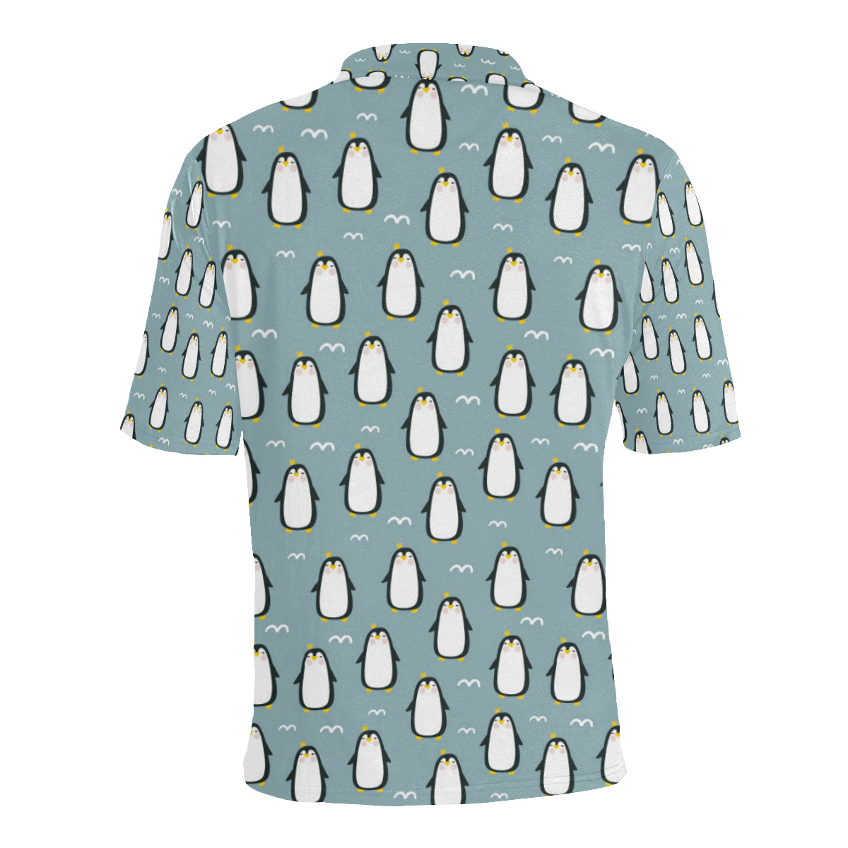 Penguin Pattern Print Design A02 Men Polo Shirt