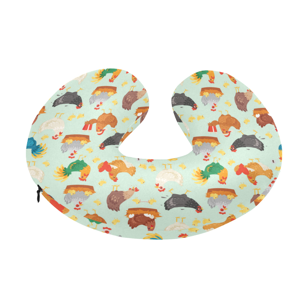 Chicken Pattern Print Design 07 U-Shaped Travel Neck Pillow