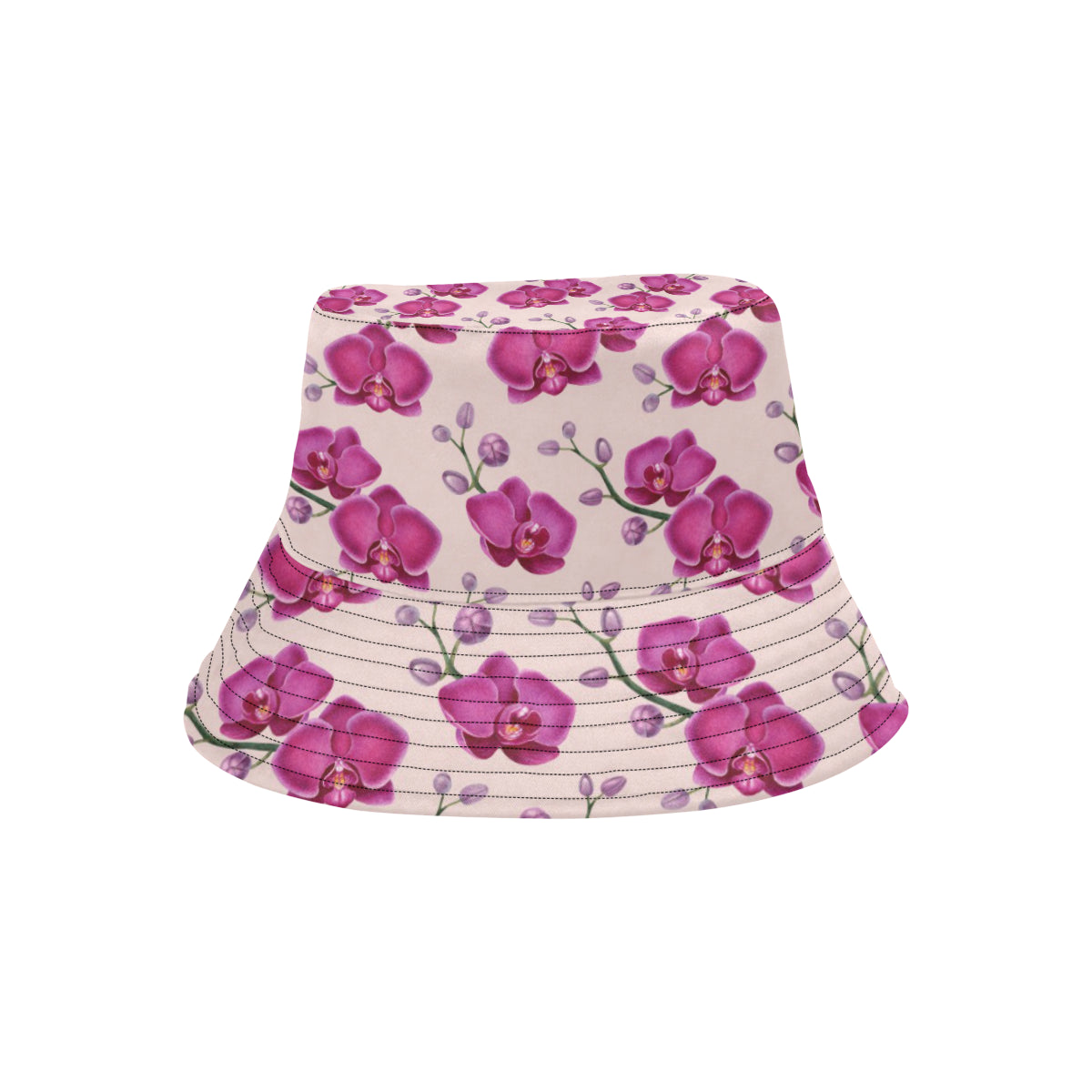Orchid Purple Pattern Print Design OR04 Unisex Bucket Hat