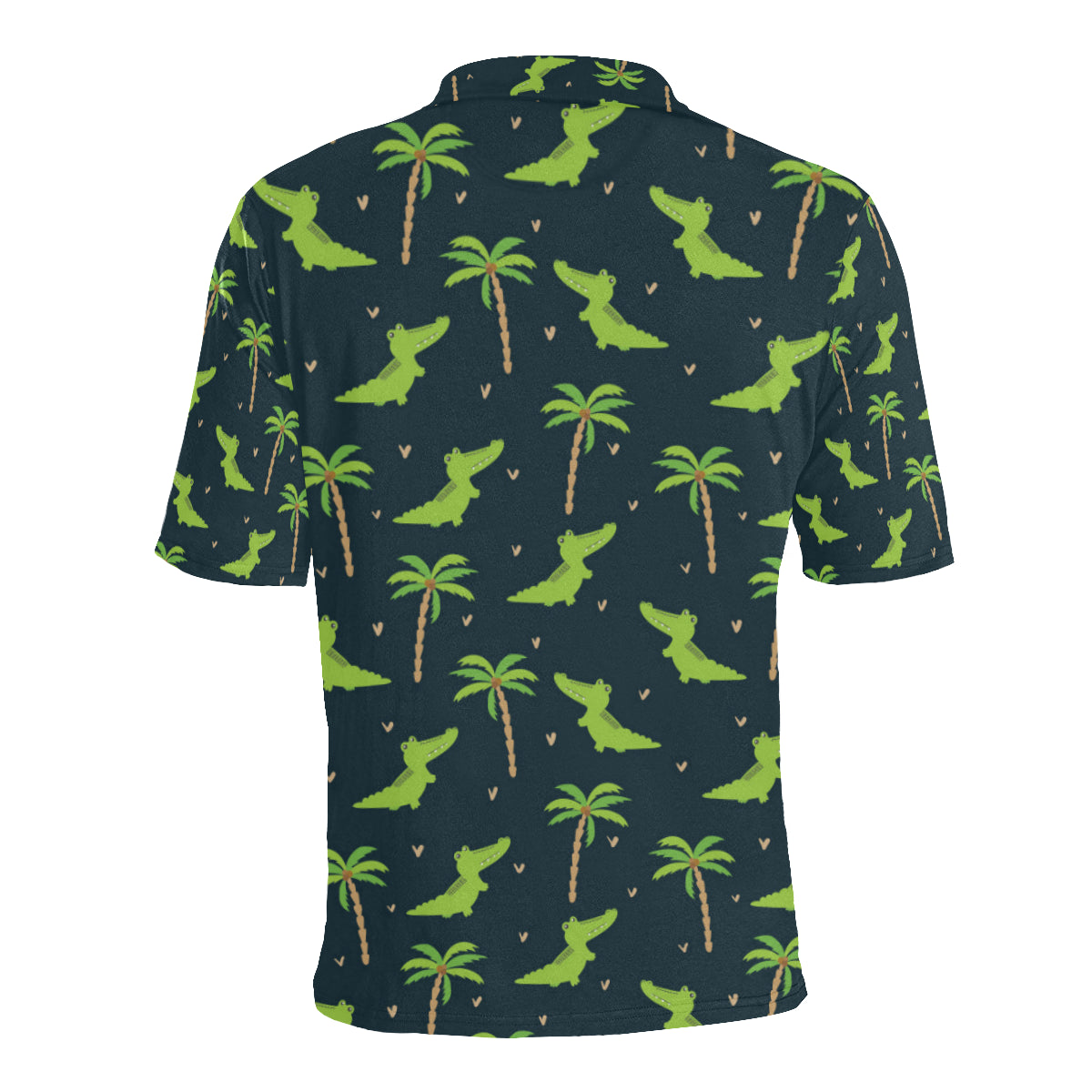 Alligator Pattern Print Design 02 Men Polo Shirt
