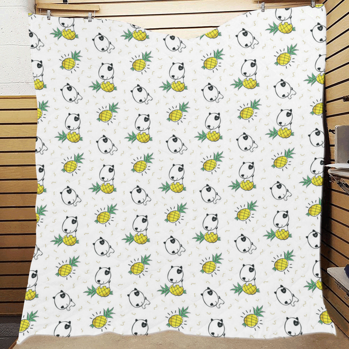 Bull Terriers Pattern Print Design 05 Premium Quilt