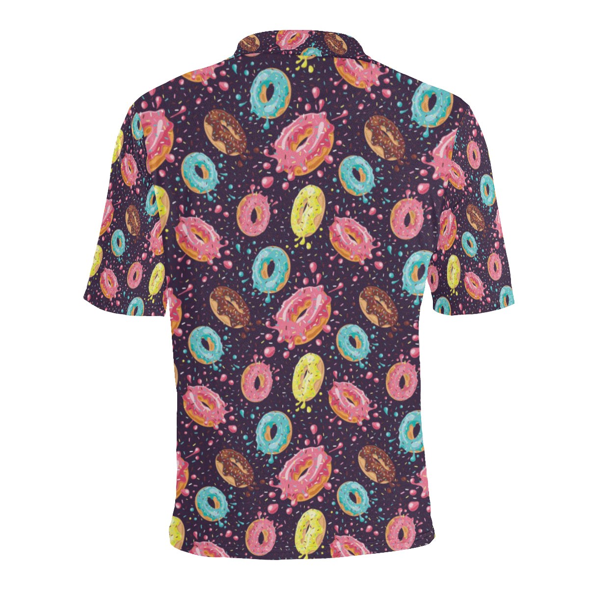 Donut Pattern Print Design DN03 Men Polo Shirt