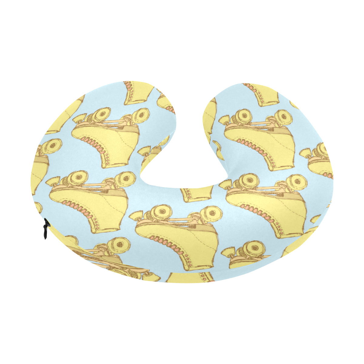 Roller skate Pattern Print Design A03 U-Shaped Travel Neck Pillow