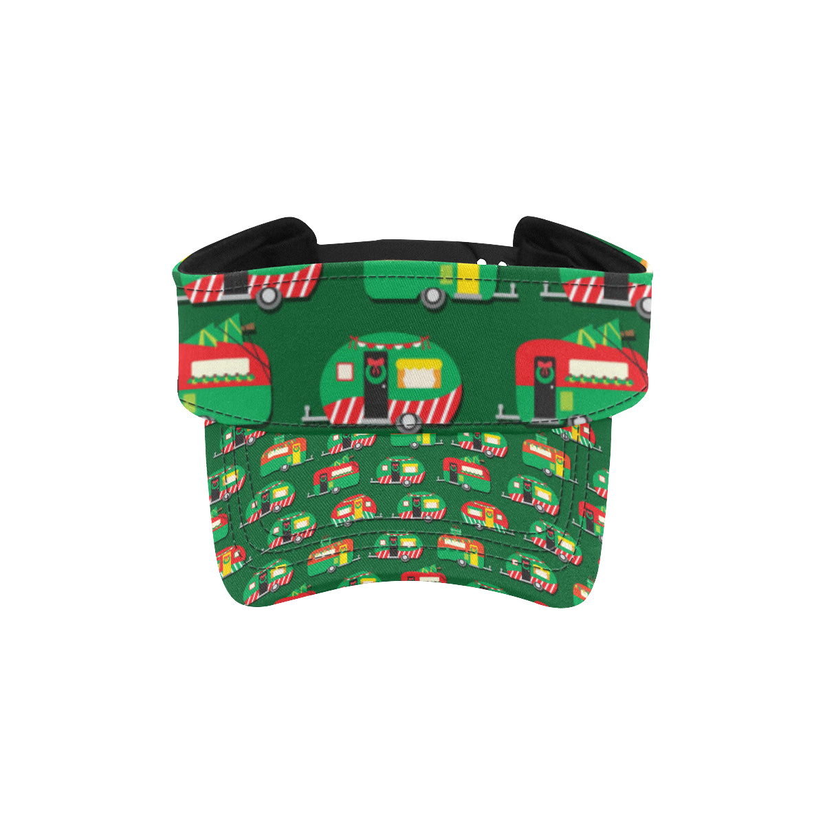 Camper Camping Christmas Themed Print Unisex Sun Visor