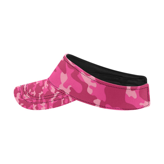 Camo Pink Pattern Print Design 01 Unisex Sun Visor