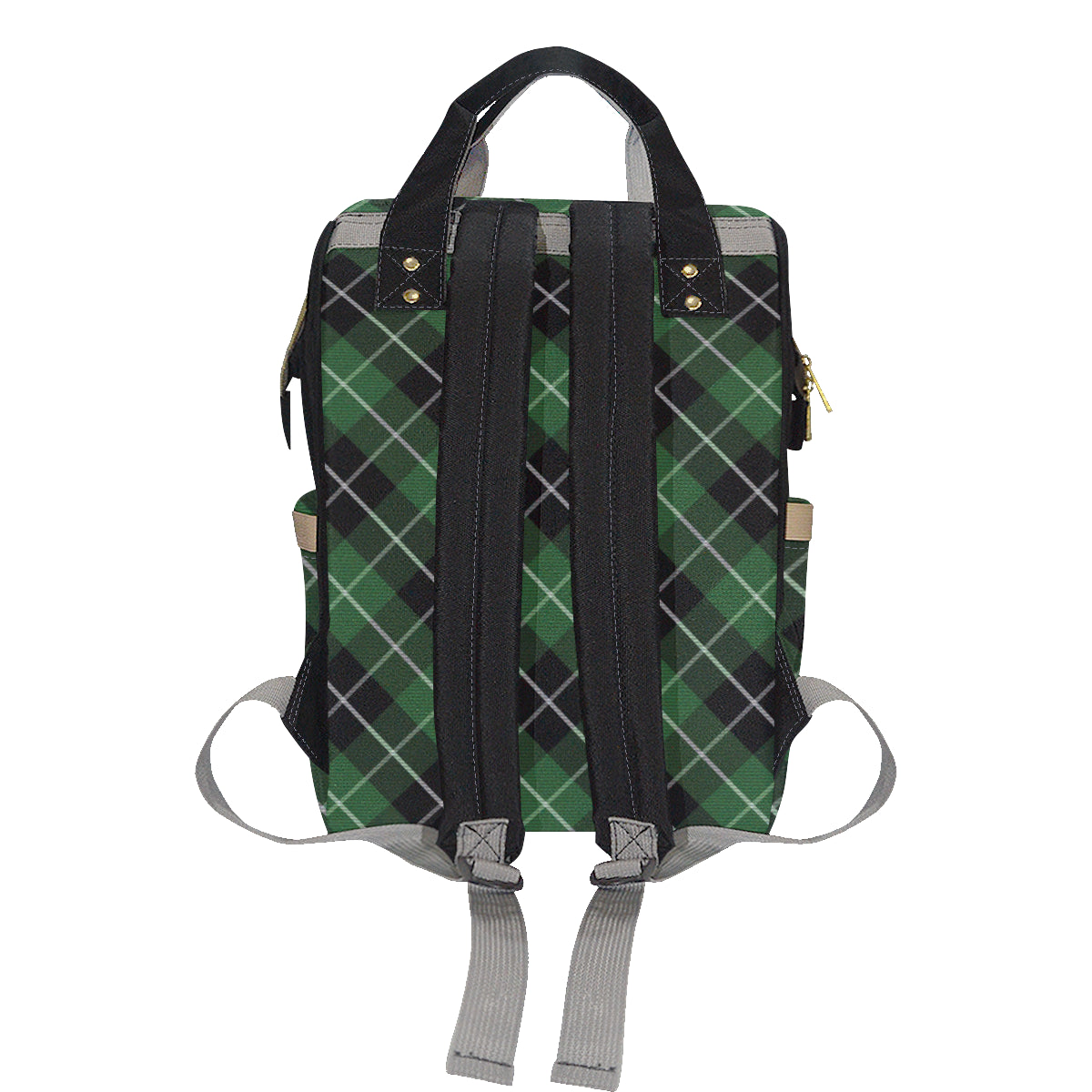 Plaid Green Pattern Print Design A05 Diaper Bag Backpack