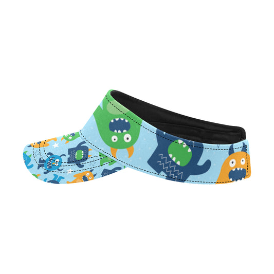 Monster Cartoon Pattern Print Design 04 Unisex Sun Visor