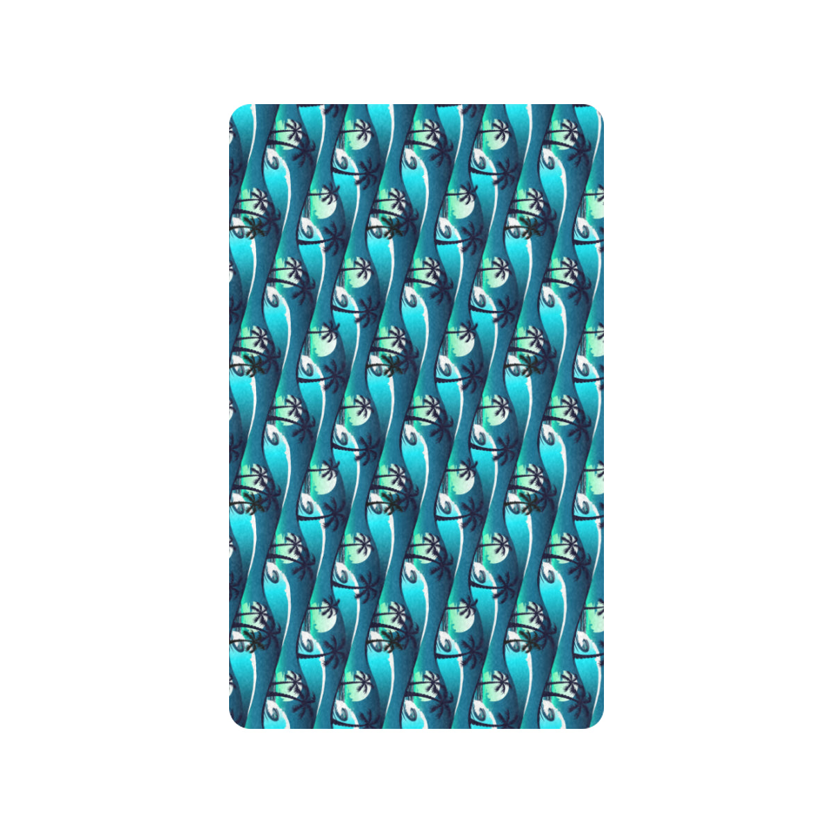 Beach Wave Design Print Rubber Doormat