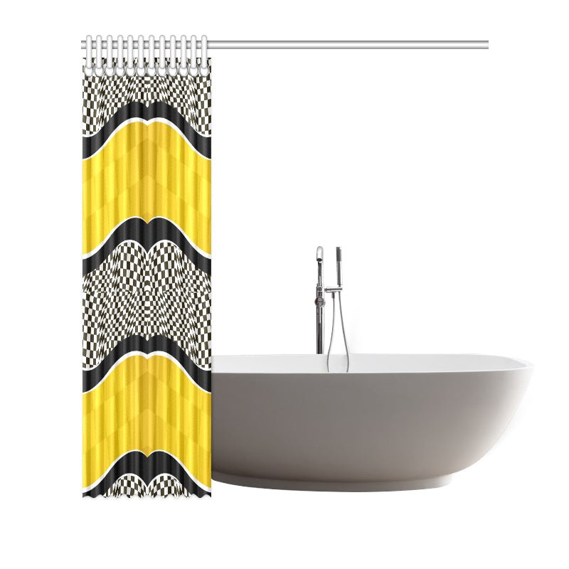 Checkered Pattern Print Design 02 Shower Curtain