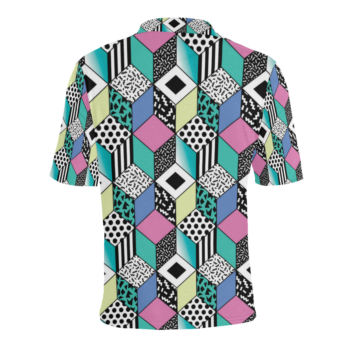 90s Pattern Print Design 3 Men Polo Shirt