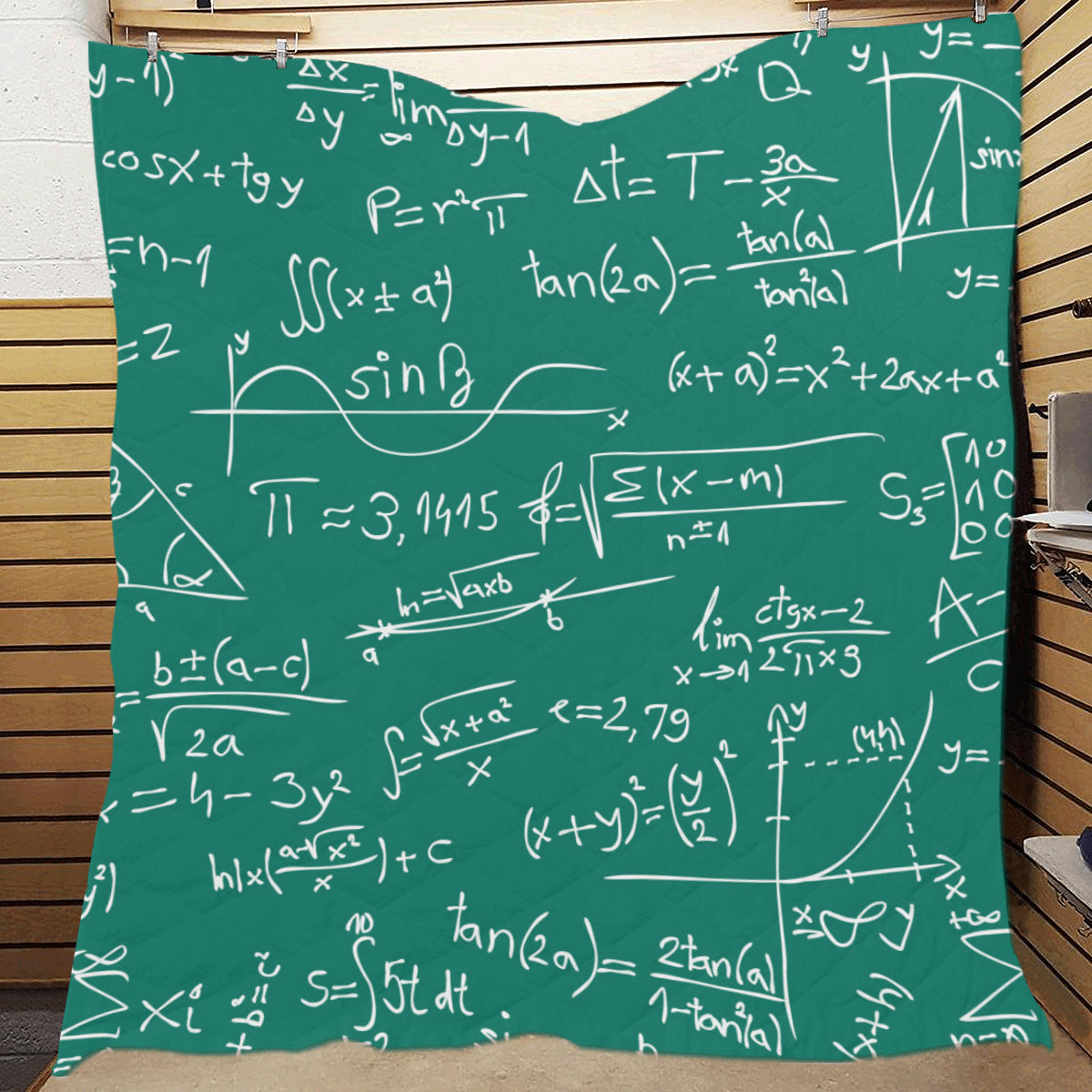 Math Pattern Print Design 01 Premium Quilt