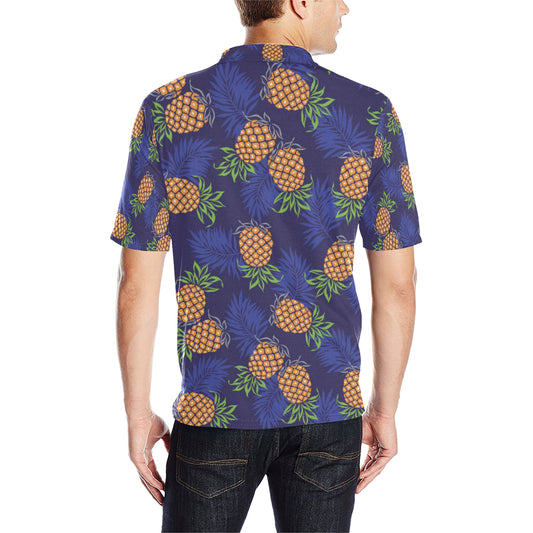 Pineapple Pattern Print Design PP02 Men Polo Shirt
