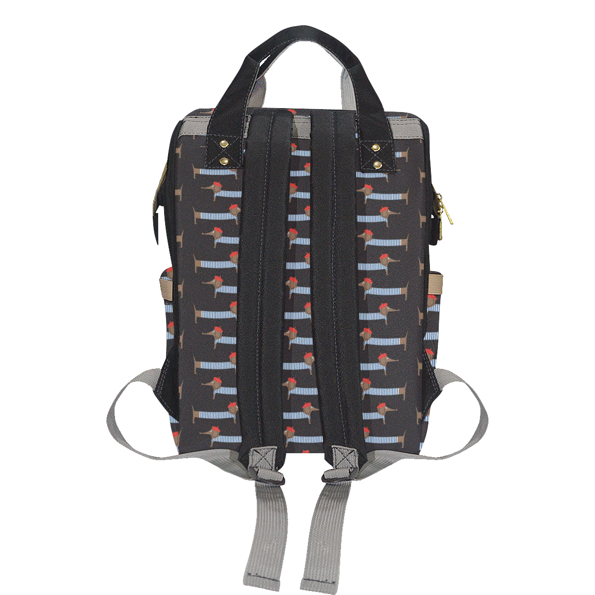 Dachshund Pattern Print Design 04 Diaper Bag Backpack