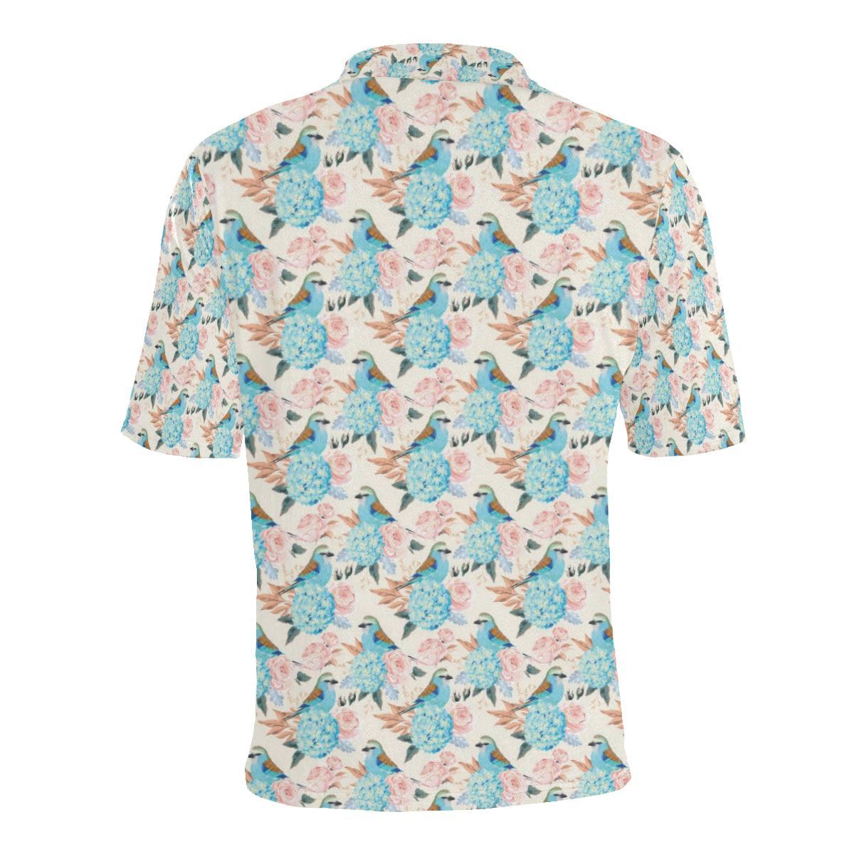 Bluebird Pattern Print Design 03 Men Polo Shirt