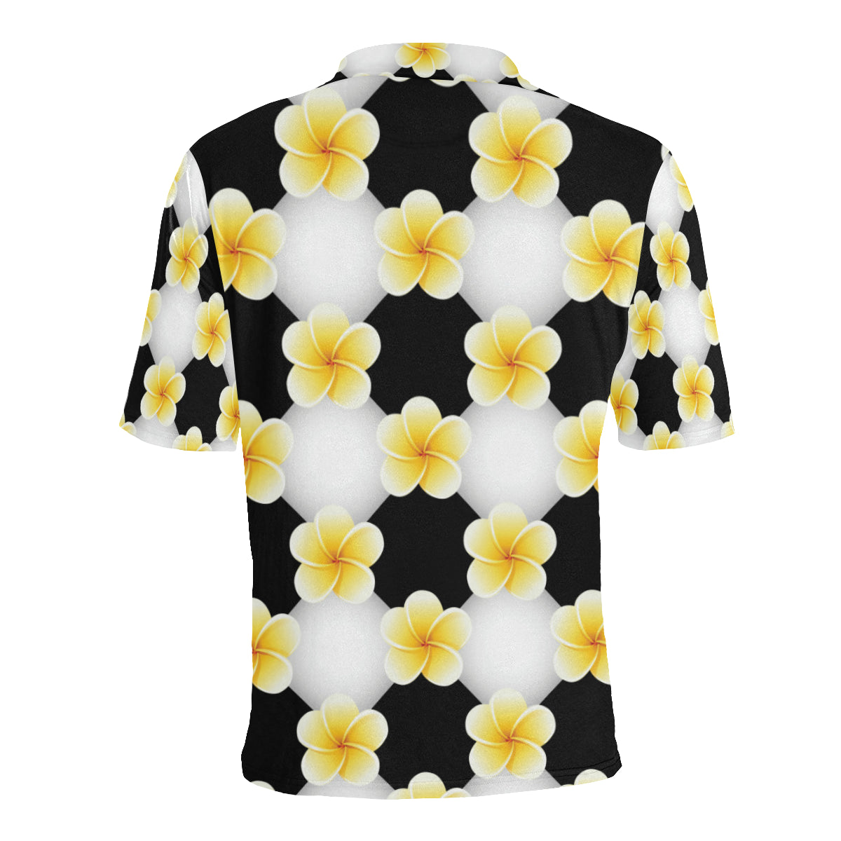 Plumeria Pattern Print Design A04 Men Polo Shirt