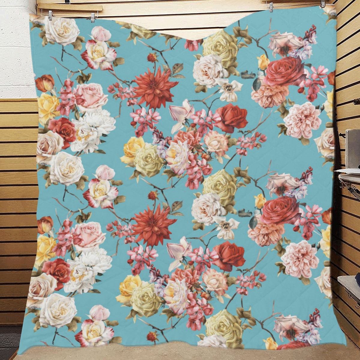 Summer Floral Pattern Print Design SF05 Premium Quilt