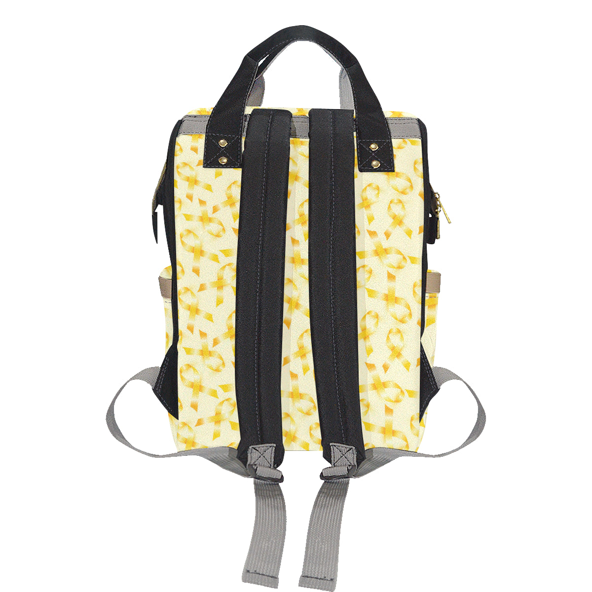 Childhood cancer Pattern Print Design 01 Diaper Bag Backpack