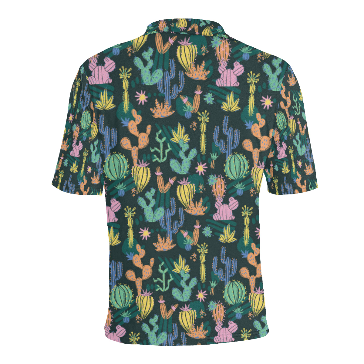 Cactus Pattern Print Design 05 Men Polo Shirt