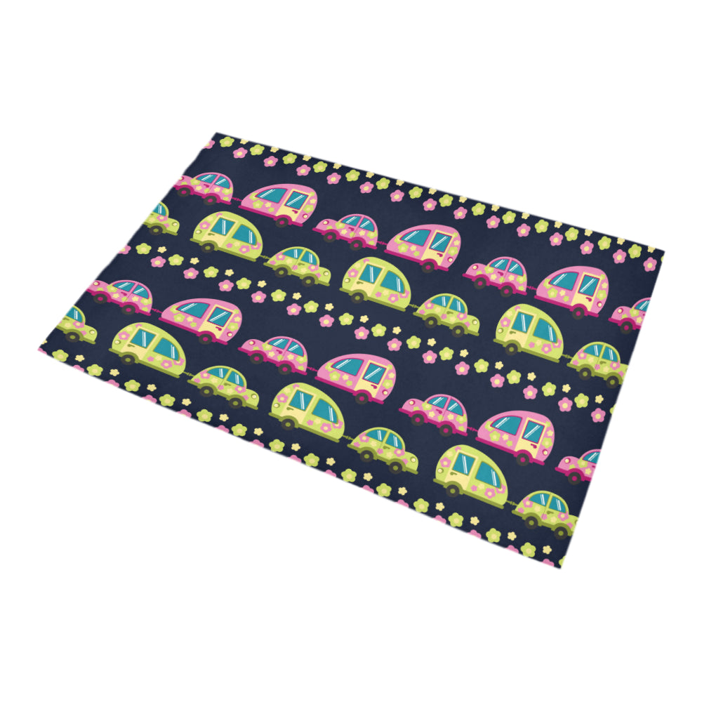 Camper Cute Camping Design No 3 Print Bath Mat