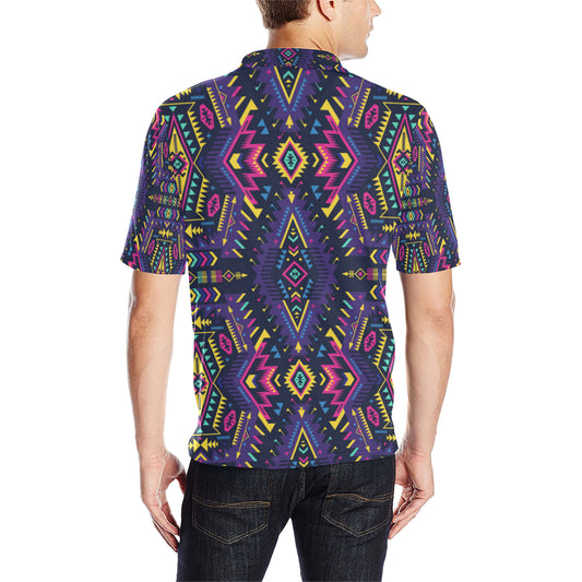 Aztec Pattern Print Design 07 Men Polo Shirt