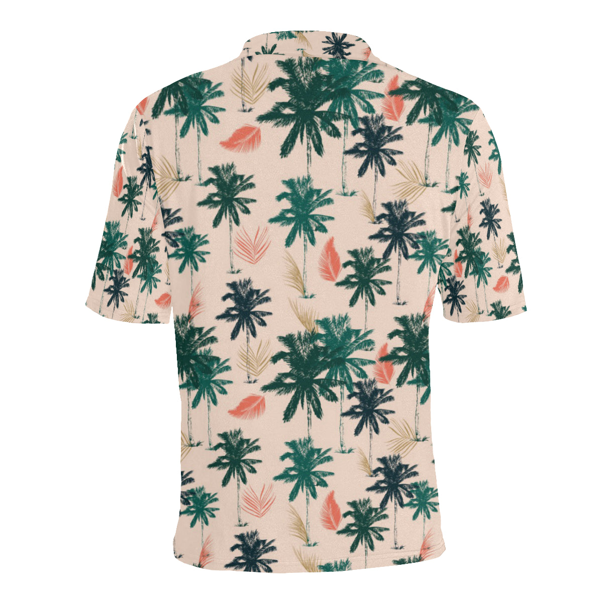 Palm Tree Pattern Print Design PT014 Men Polo Shirt