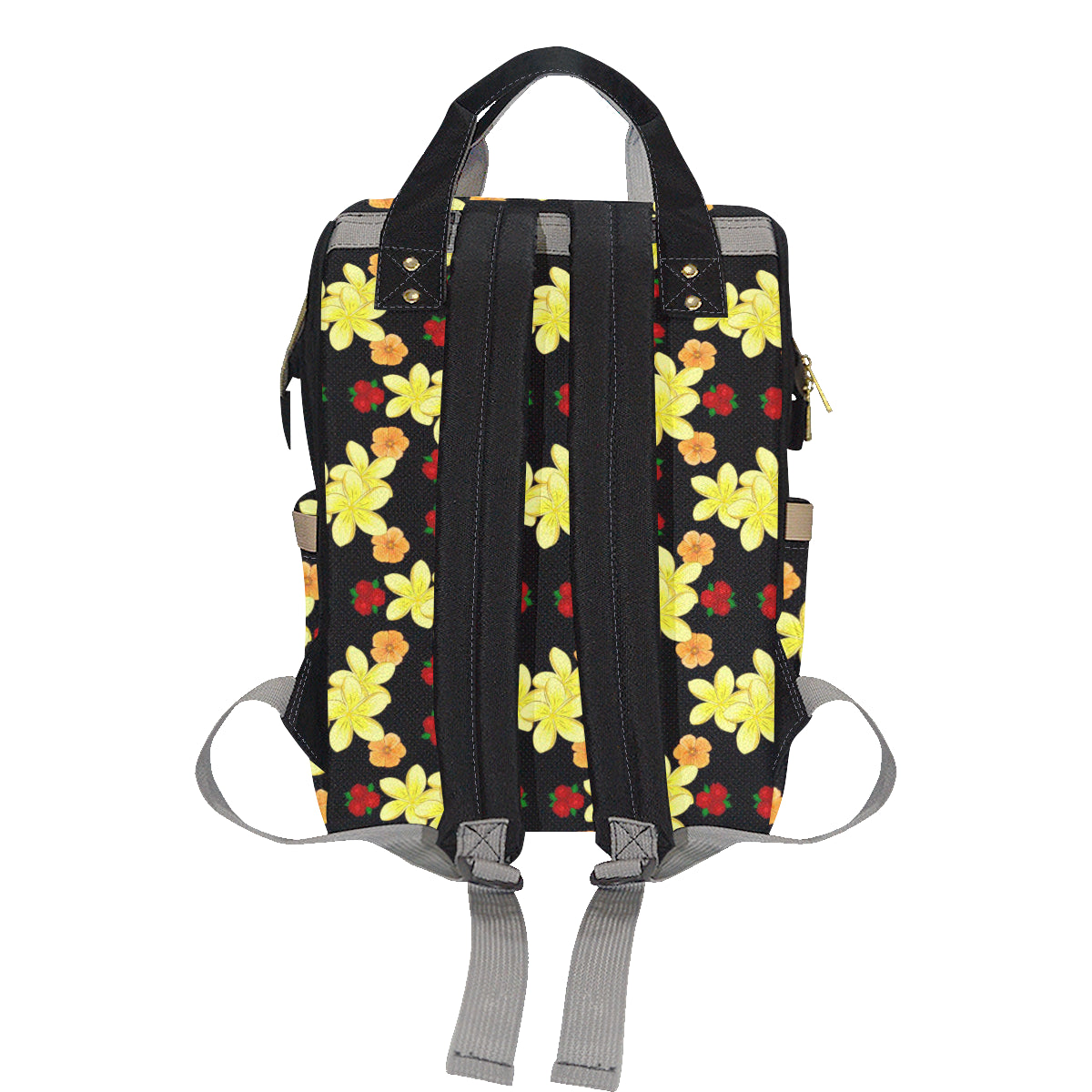 Yellow Plumeria Pattern Print Design PM04 Diaper Bag Backpack