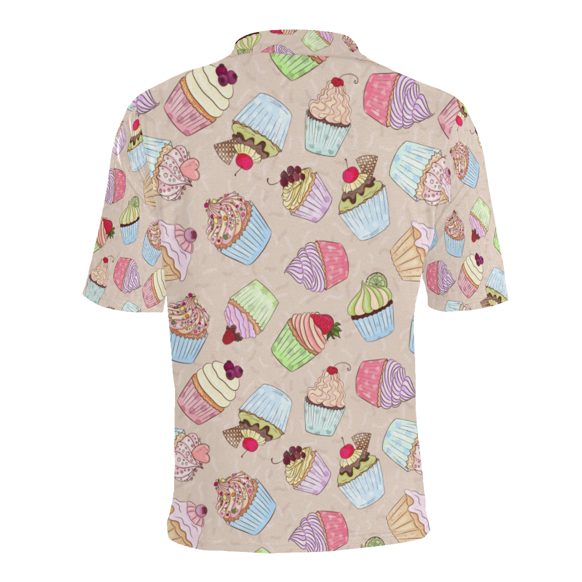 Cupcake Pattern Print Design CP06 Men Polo Shirt