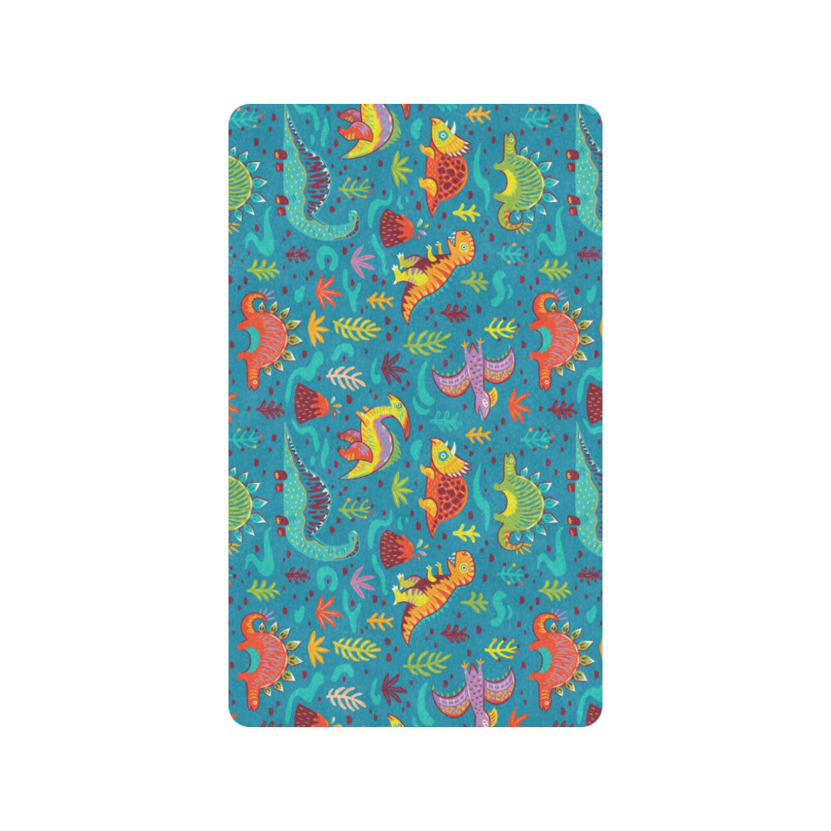 Dinosaur Cartoon Style Rubber Doormat