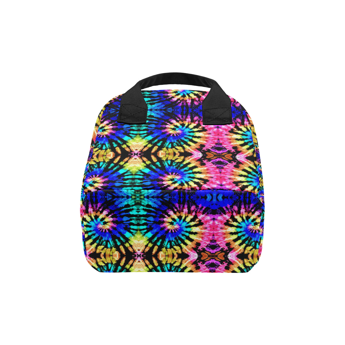 Tie Dye Rainbow Design Print Insulated Lunch Bag