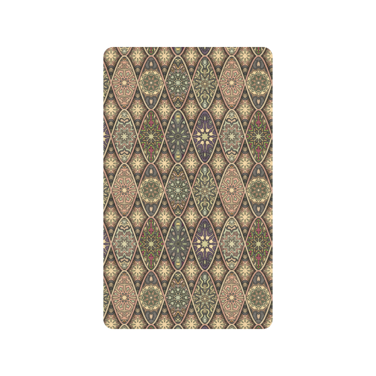 Mandala Motif Themed Design Print Rubber Doormat