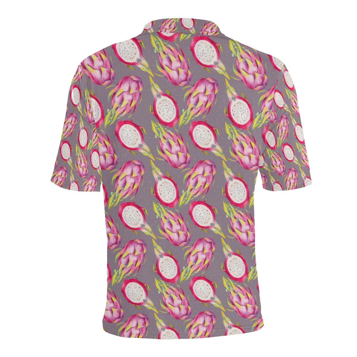Dragonfruit Pattern Print Design DF03 Men Polo Shirt