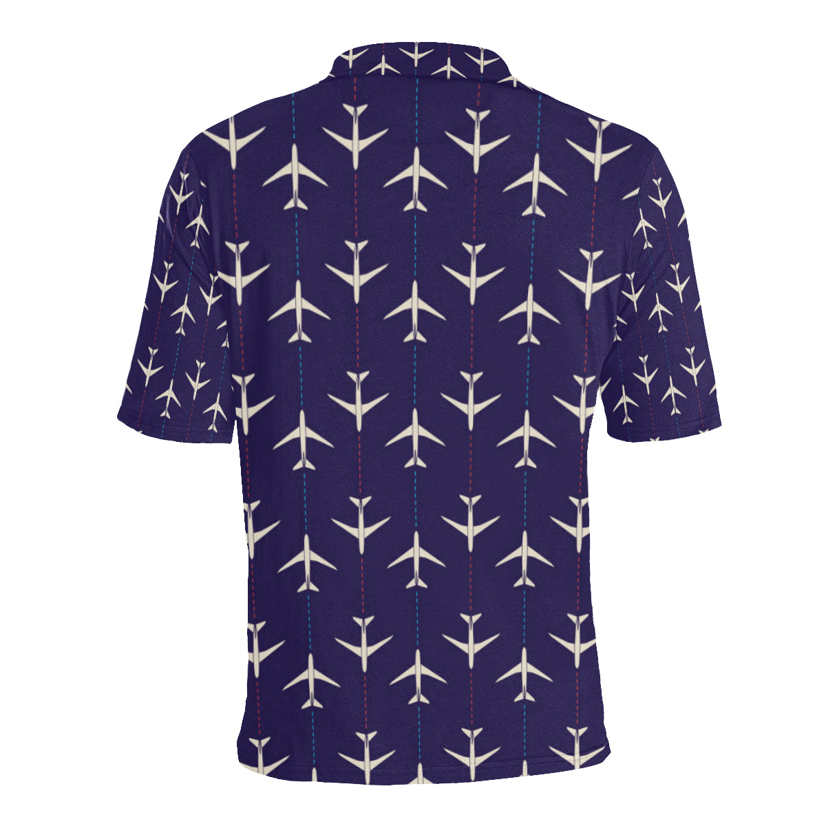 Airplane Pattern Print Design 03 Men Polo Shirt
