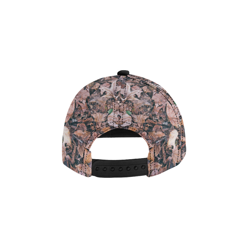 Camouflage Realistic Tree Leaf Print Snapback Cap