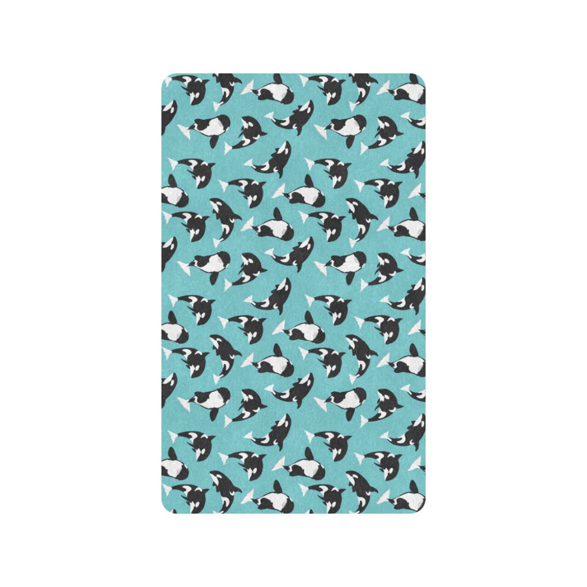 Whale Action Design Themed Print Rubber Doormat