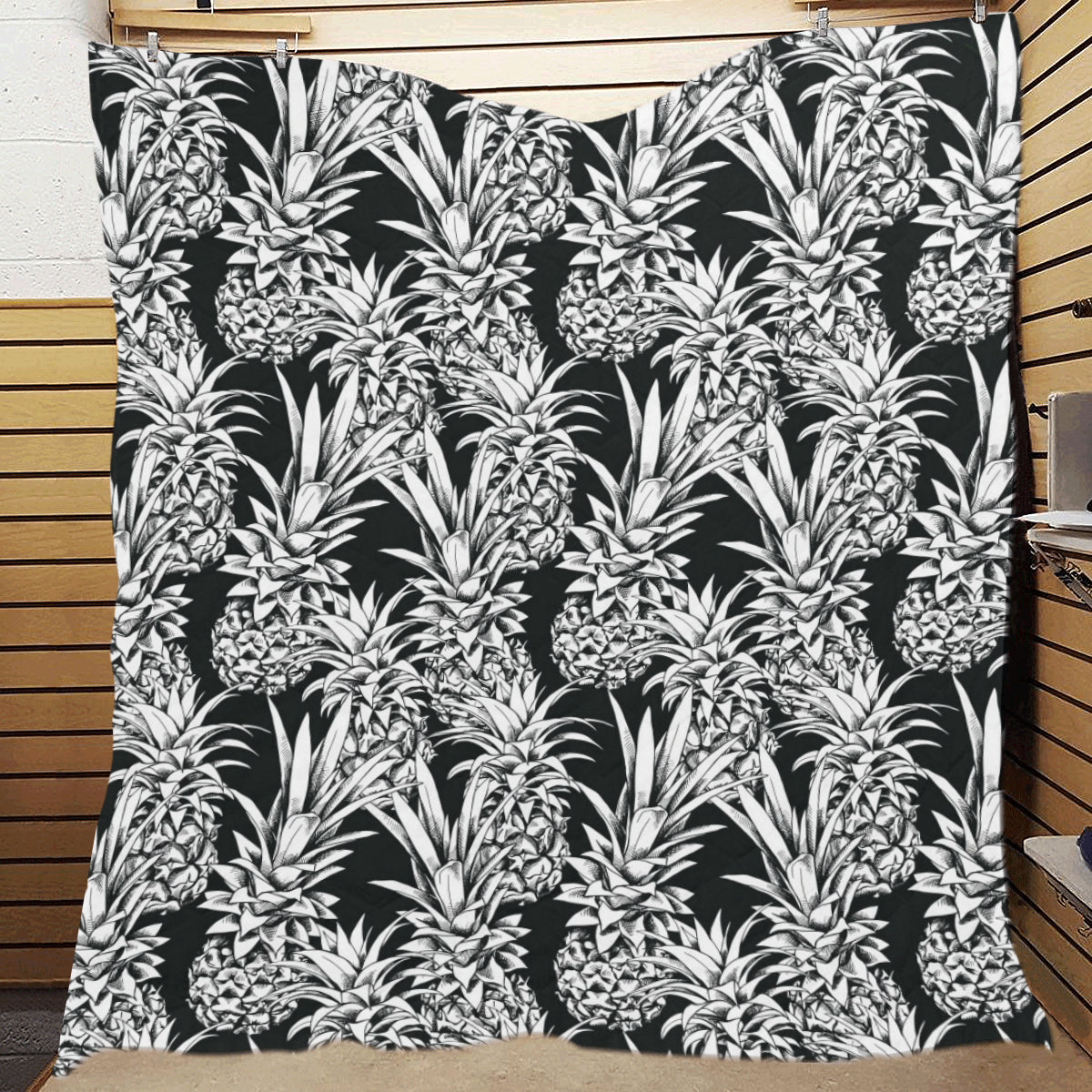 Pineapple Pattern Print Design PP08 Premium Quilt