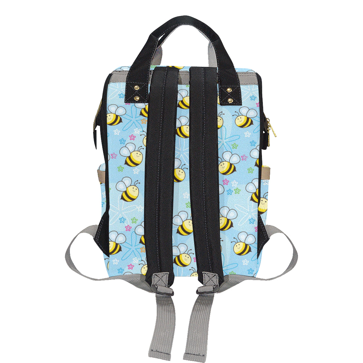 Bee Pattern Print Design BEE03 Diaper Bag Backpack