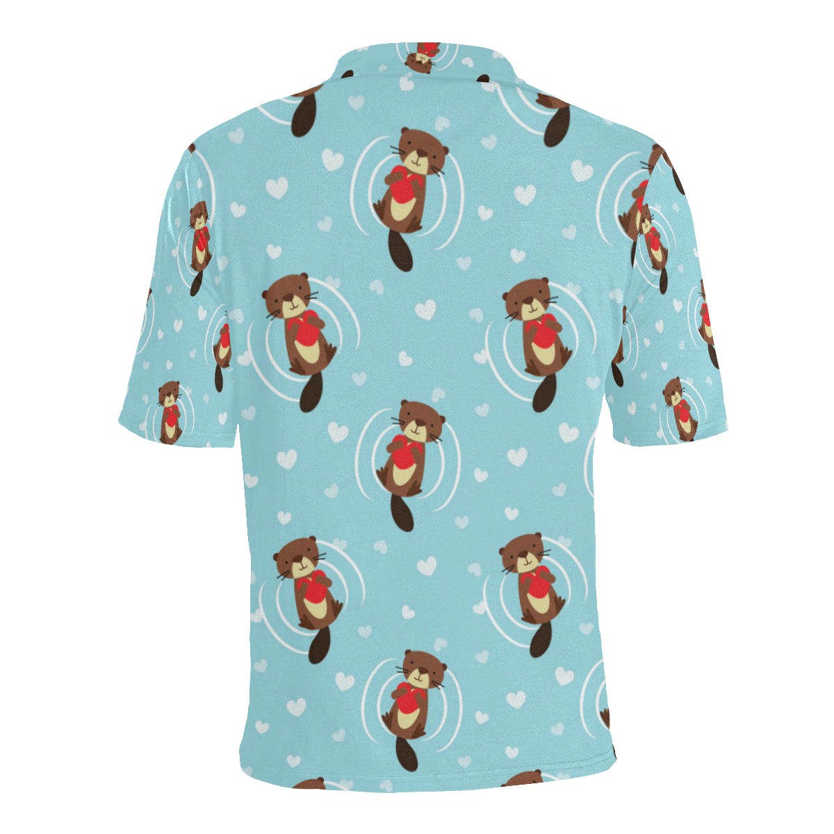 Sea Otter Cute Pattern Print Design 04 Men Polo Shirt