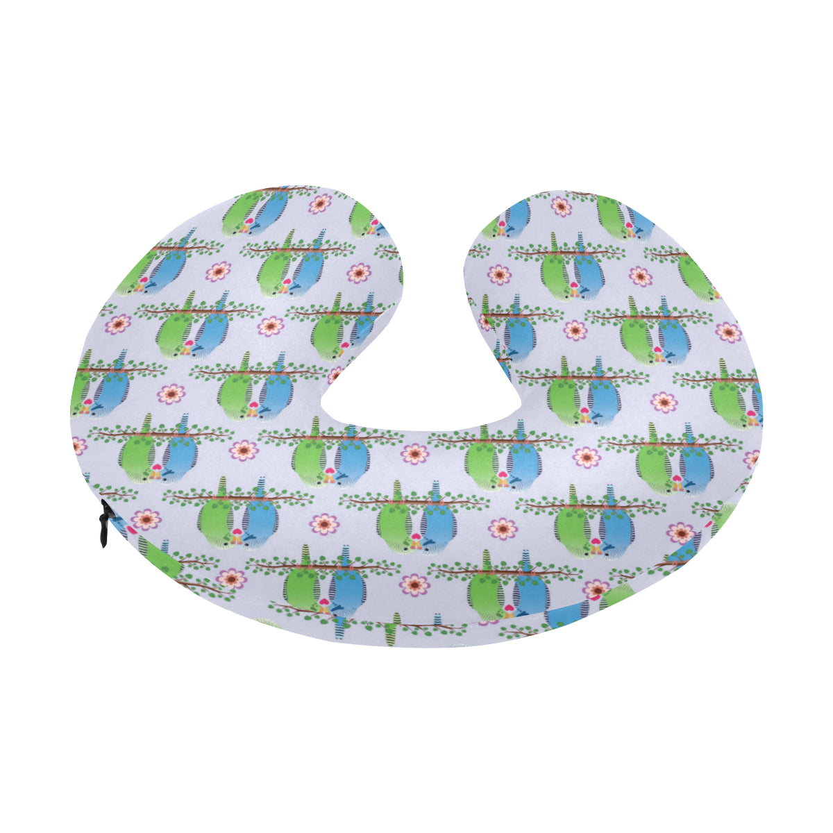 Budgerigar Pattern Print Design 05 U-Shaped Travel Neck Pillow