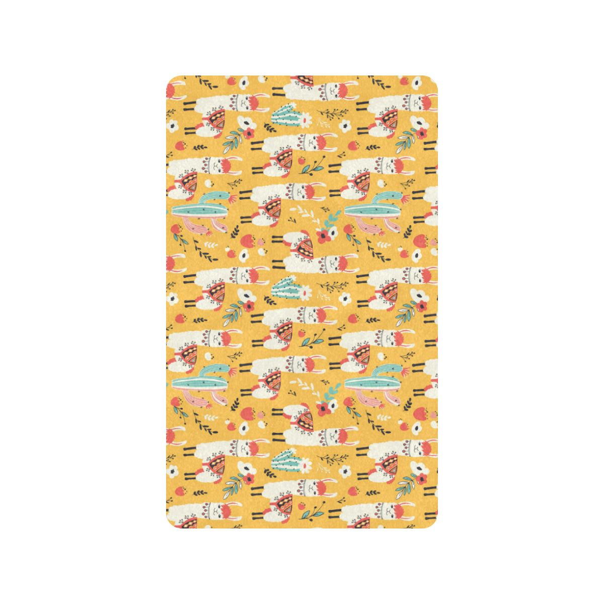 Llama Cute Themed Print Rubber Doormat