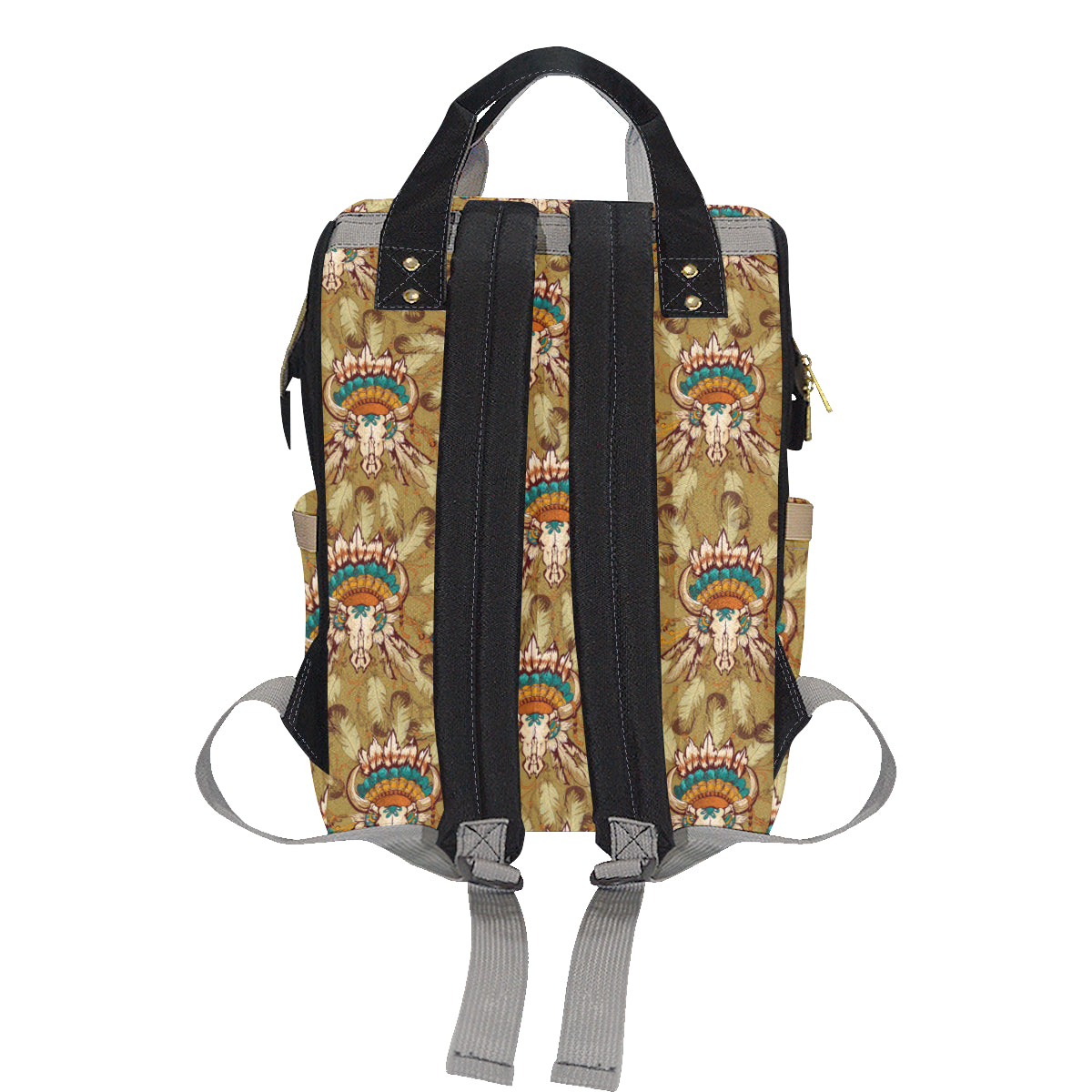 Native Indian Buffalo head Diaper Bag Backpack