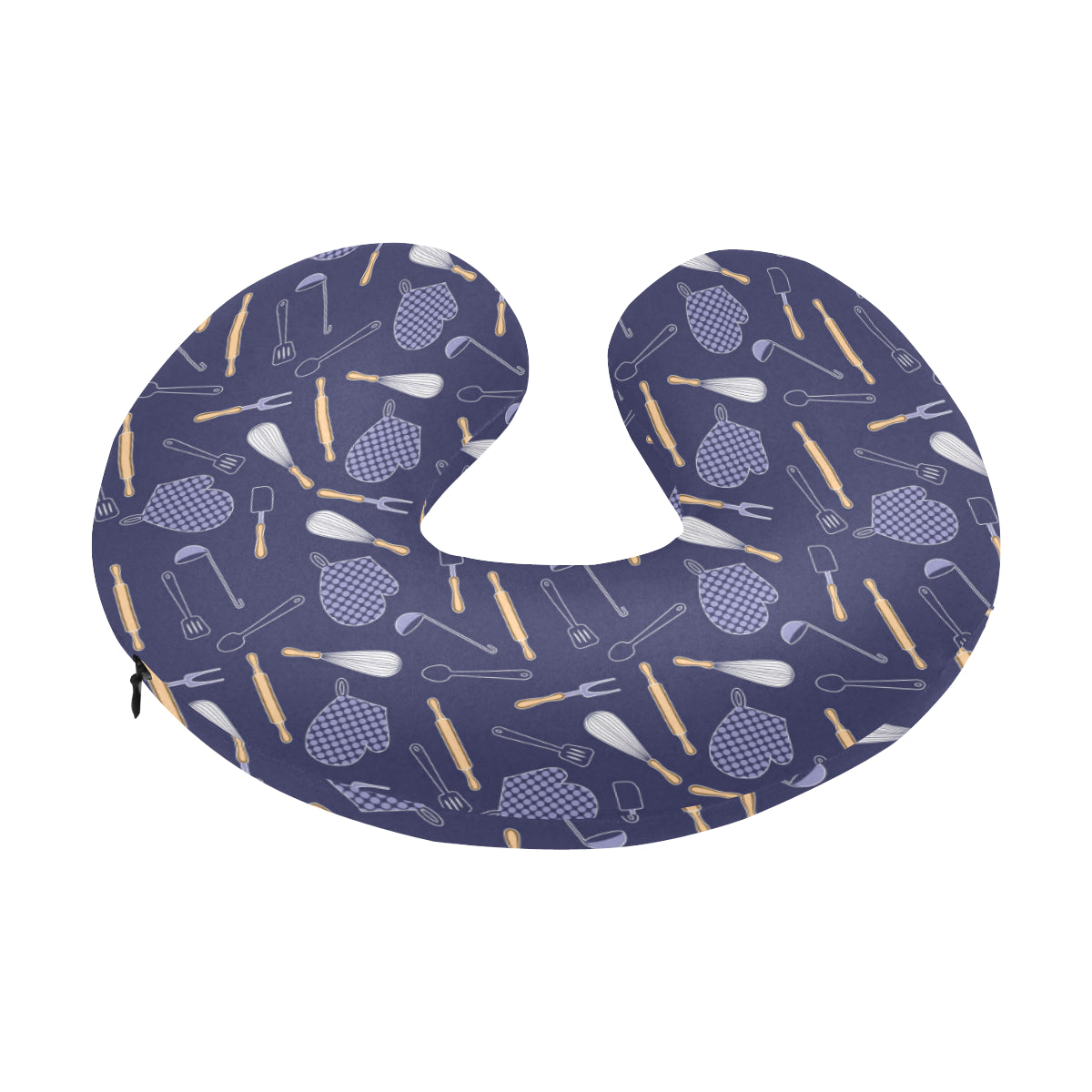 Cooking Kitchen Tools Pattern Print Design 04 U-Shaped Travel Neck Pillow