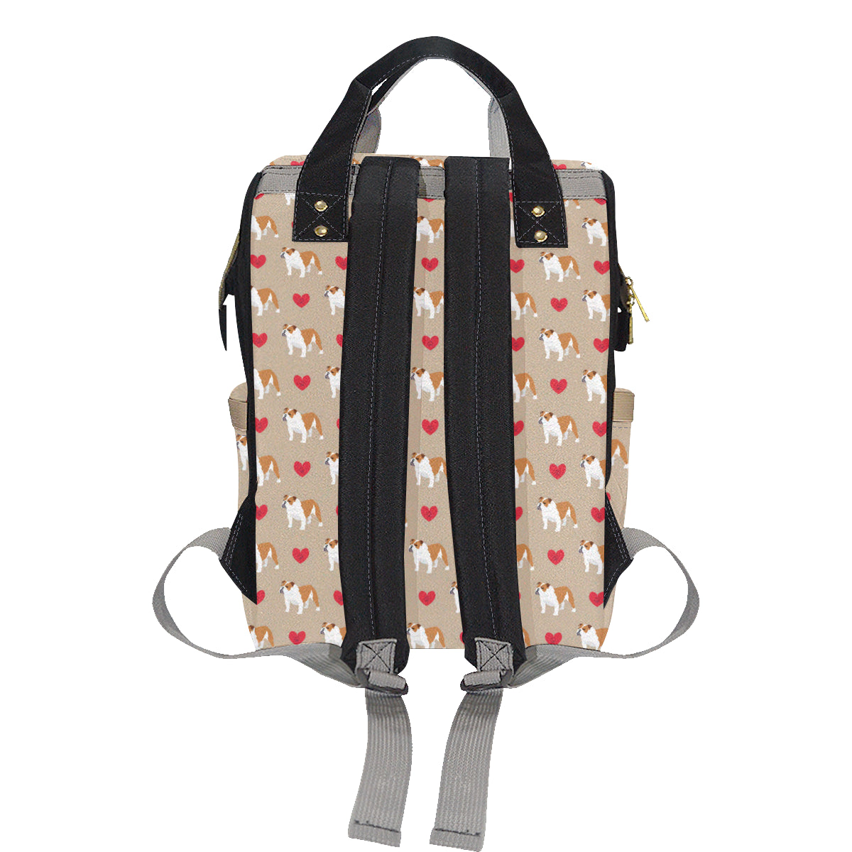 Bulldogs Pattern Print Design 02 Diaper Bag Backpack
