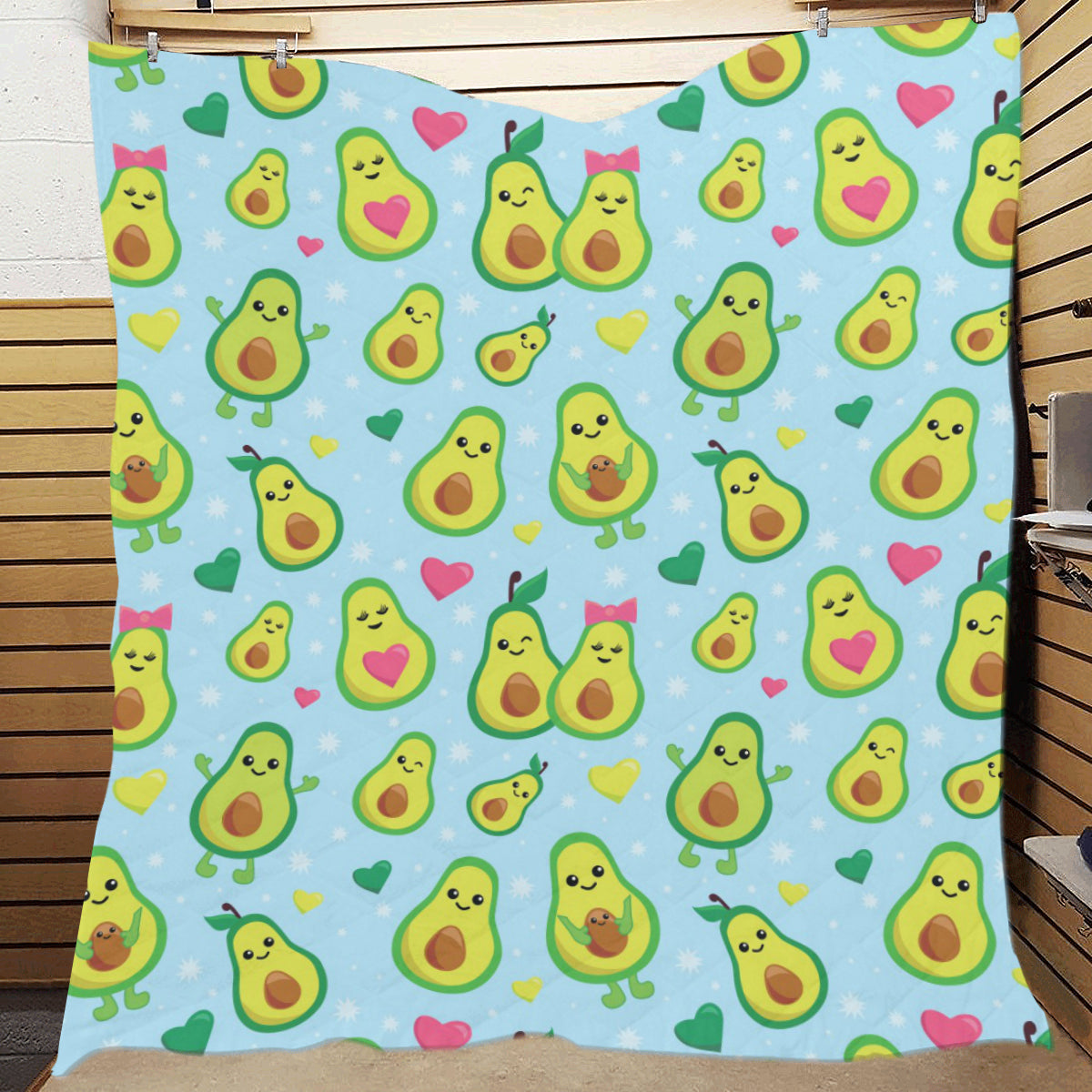 Avocado Pattern Print Design AC09 Premium Quilt